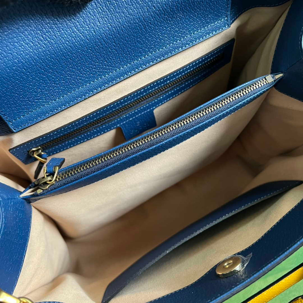 Gucci ‎678842 Diana medium tote bag in navy blue leather