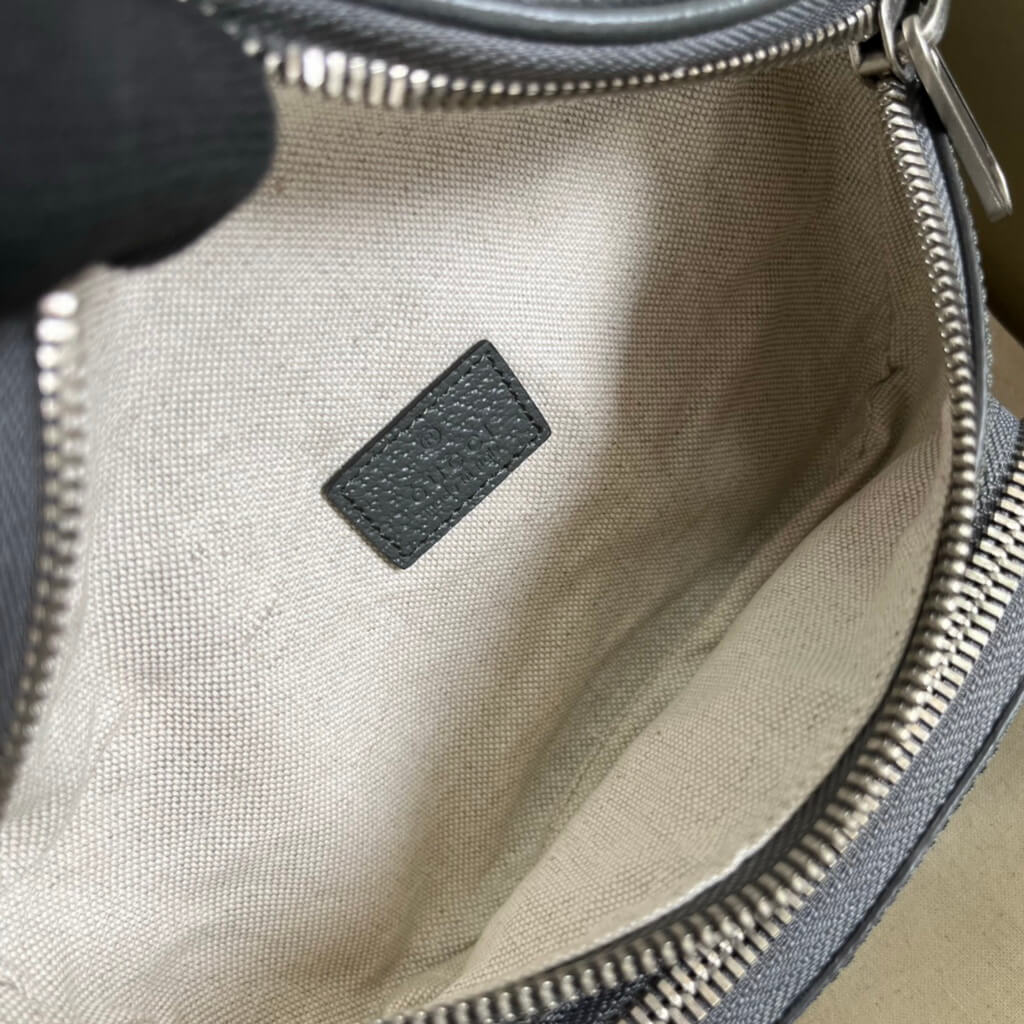 Gucci ‎682933 Belt bag with Interlocking G Gray and ebony GG Supreme
