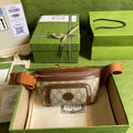 Gucci ‎682933 Belt bag with Interlocking G Beige and ebony GG Supreme