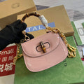 Gucci 686864 Bamboo 1947 mini top handle bag Pink patent leather