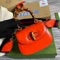 Gucci 686864 Bamboo 1947 mini top handle bag Orange Leather