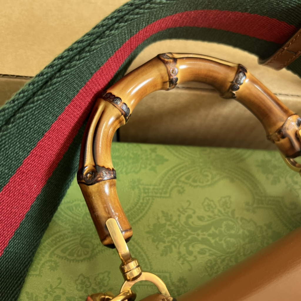 Gucci 686864 Bamboo 1947 mini top handle bag Brown Leather