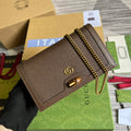 Gucci 696817 Diana mini bag with bamboo brown leather
