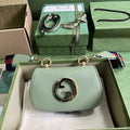 Gucci ‎698643 Blondie mini bag in cuir leather light green