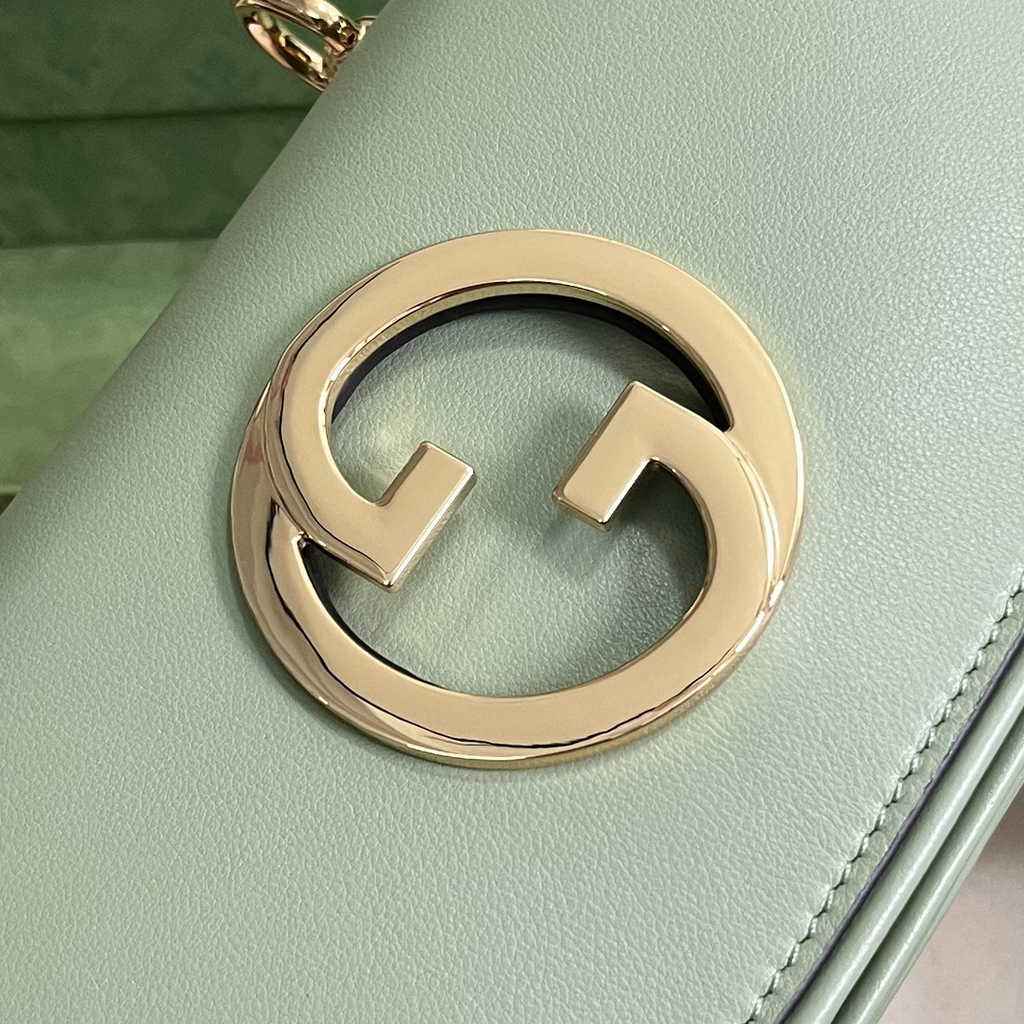 Gucci ‎698643 Blondie mini bag in cuir leather light green