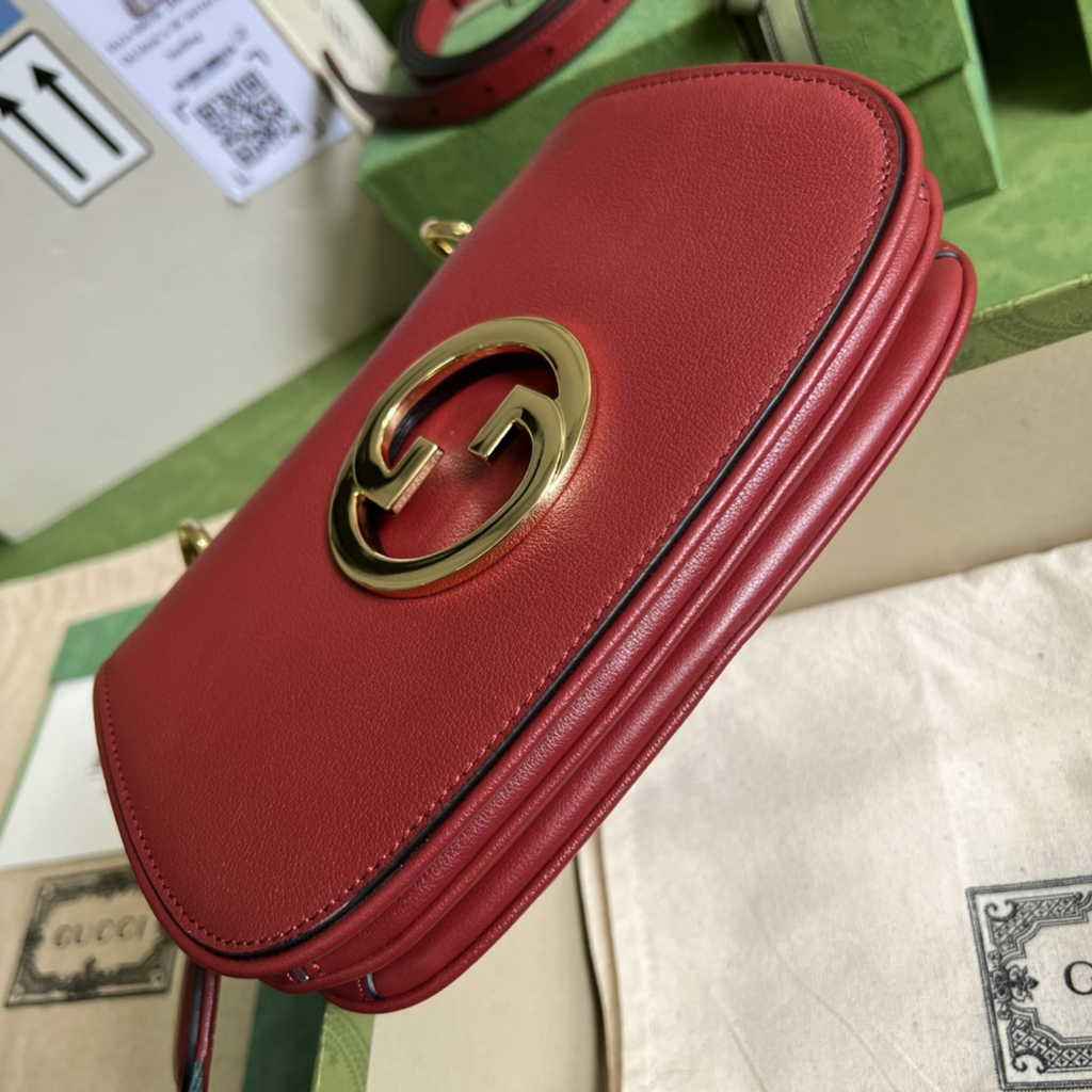 Gucci ‎698643 Blondie mini bag in cuir leather red