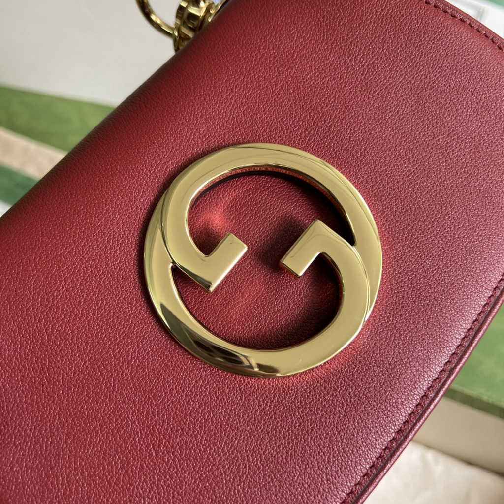 Gucci ‎698643 Blondie mini bag in cuir leather red