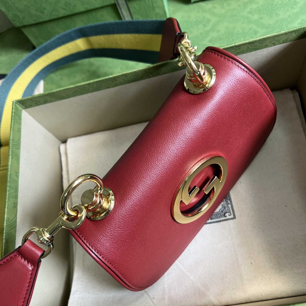 Gucci ‎698643 Blondie mini bag in cuir leather red