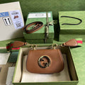 Gucci ‎698643 Blondie mini bag in cuir leather brown