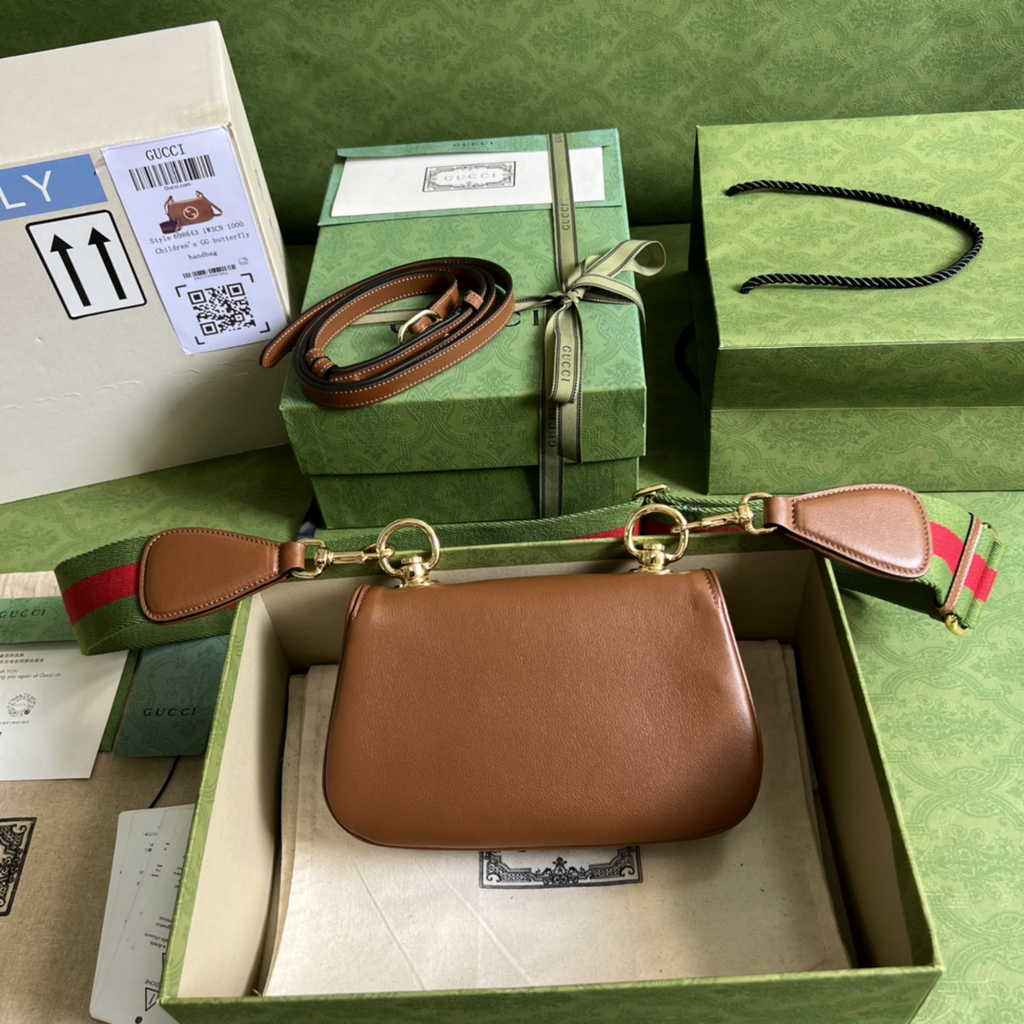 Gucci ‎698643 Blondie mini bag in cuir leather brown