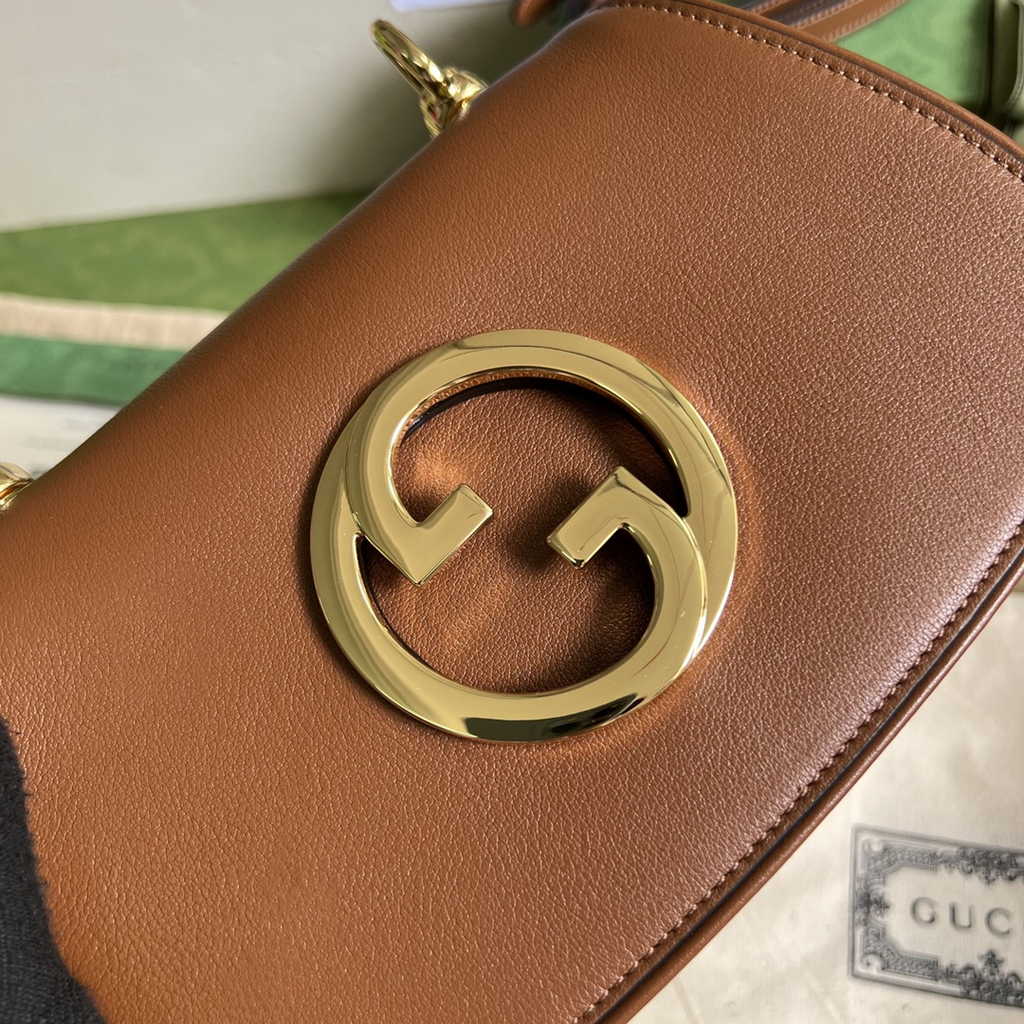 Gucci ‎698643 Blondie mini bag in cuir leather brown