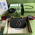 Gucci ‎698643 Blondie mini bag in cuir leather Black