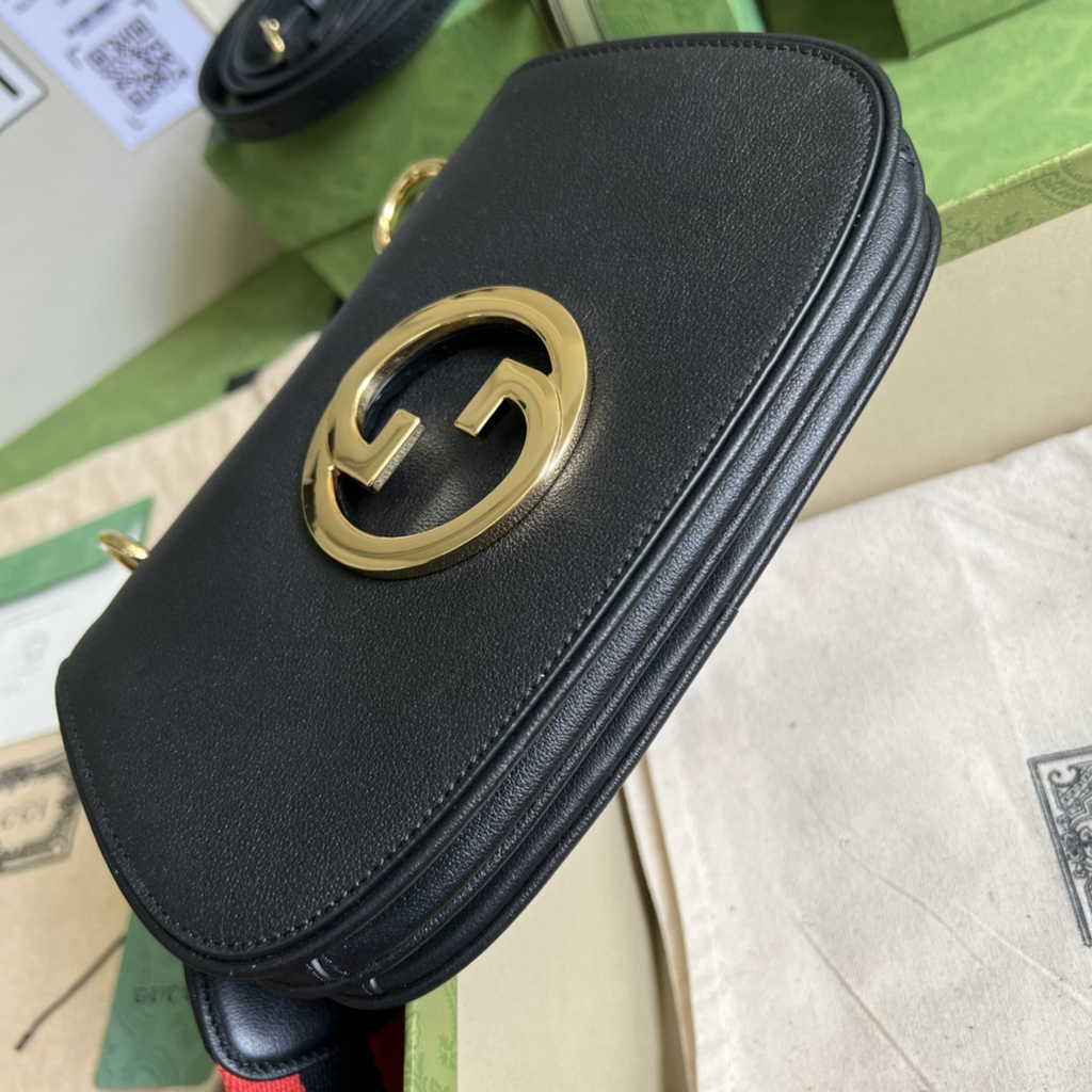 Gucci ‎698643 Blondie mini bag in cuir leather Black