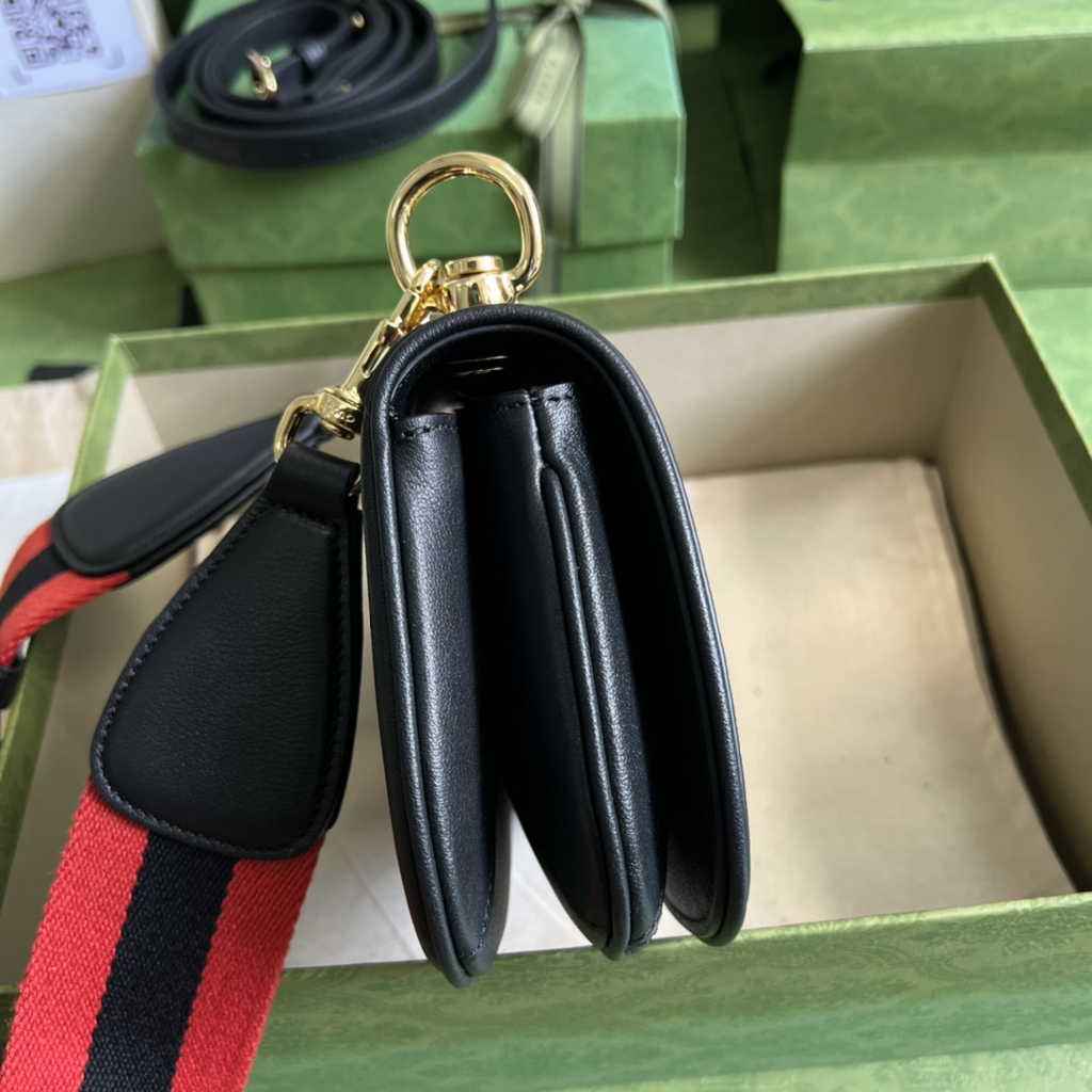 Gucci ‎698643 Blondie mini bag in cuir leather Black