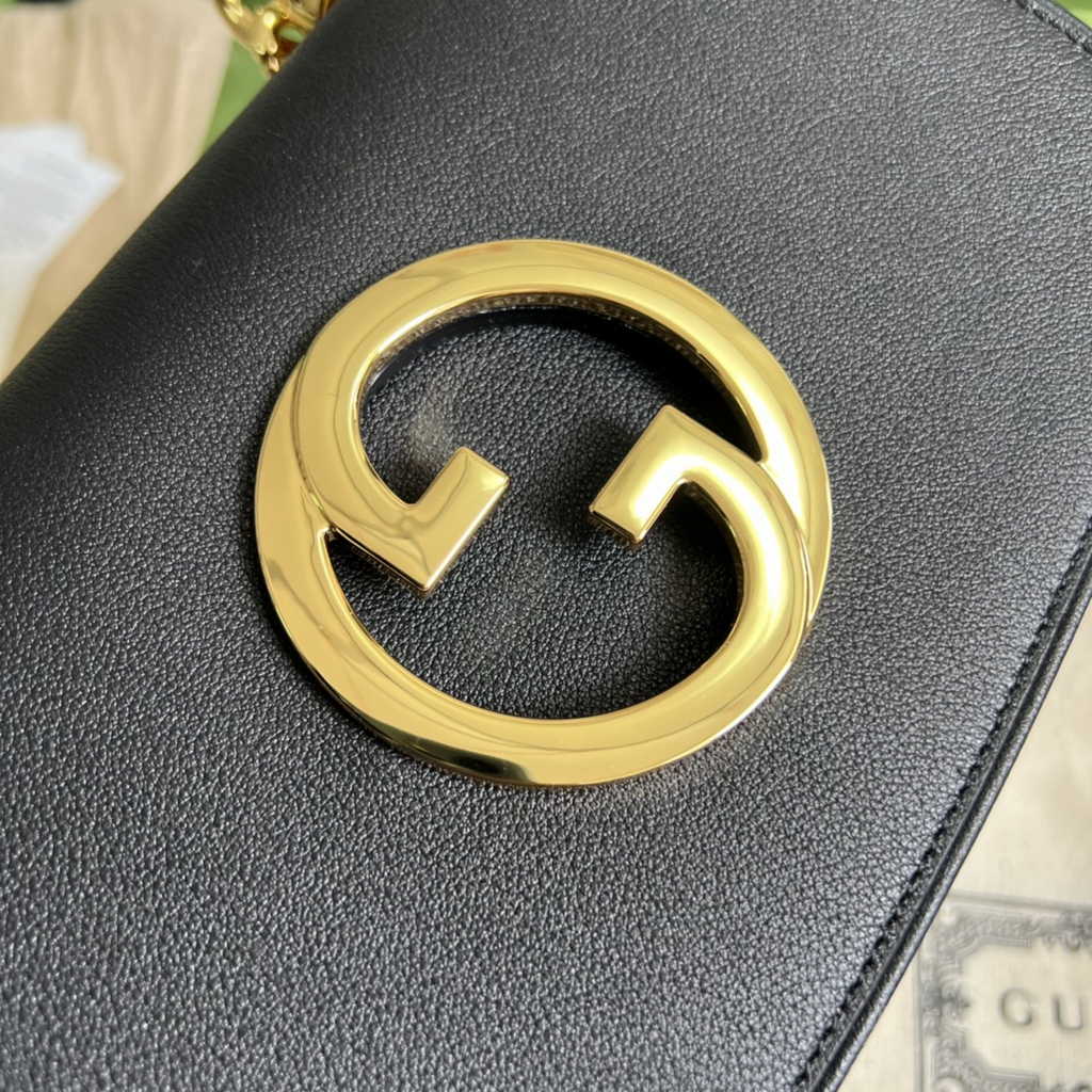 Gucci ‎698643 Blondie mini bag in cuir leather Black