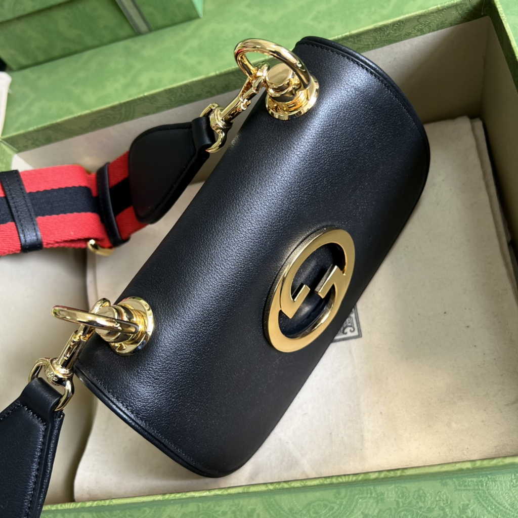 Gucci ‎698643 Blondie mini bag in cuir leather Black