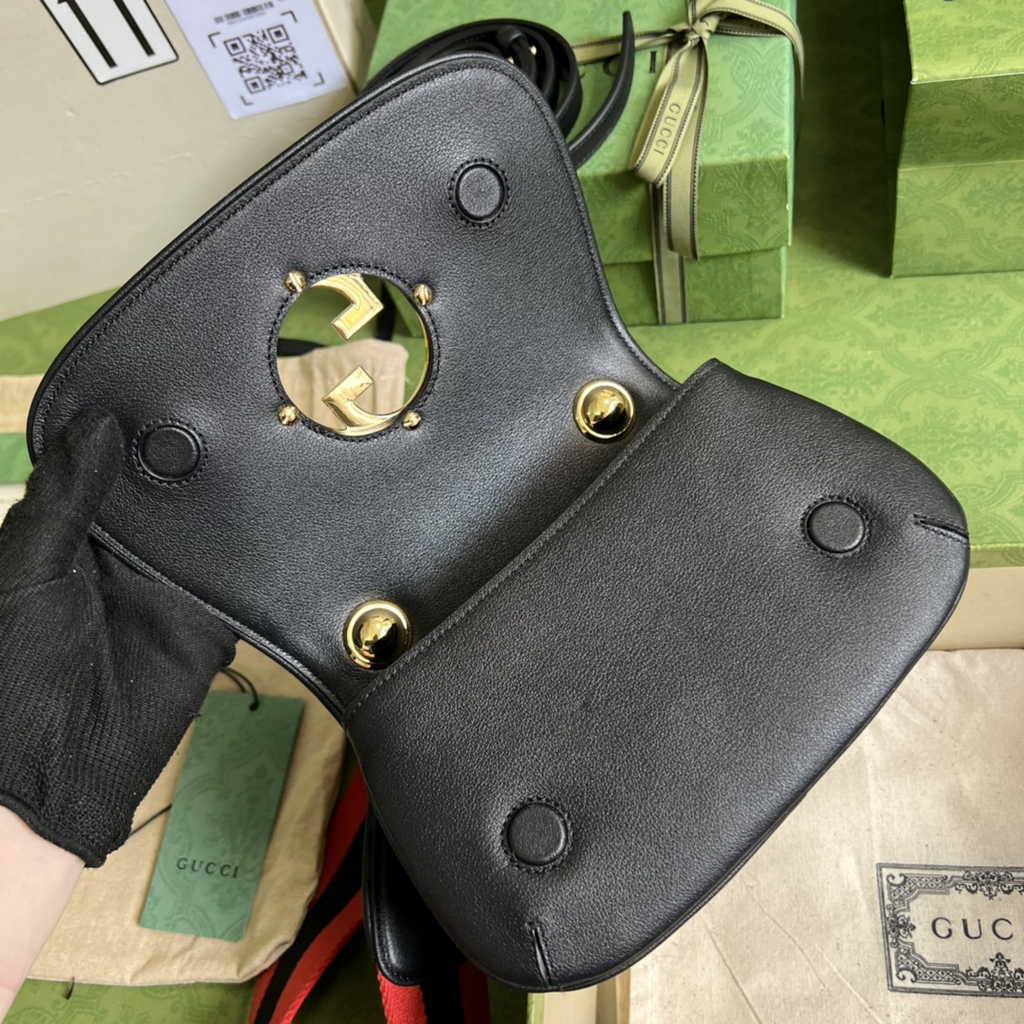 Gucci ‎698643 Blondie mini bag in cuir leather Black