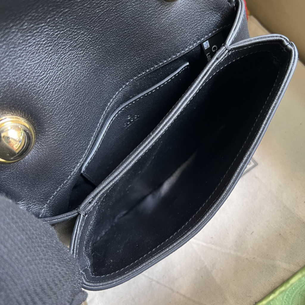 Gucci ‎698643 Blondie mini bag in cuir leather Black