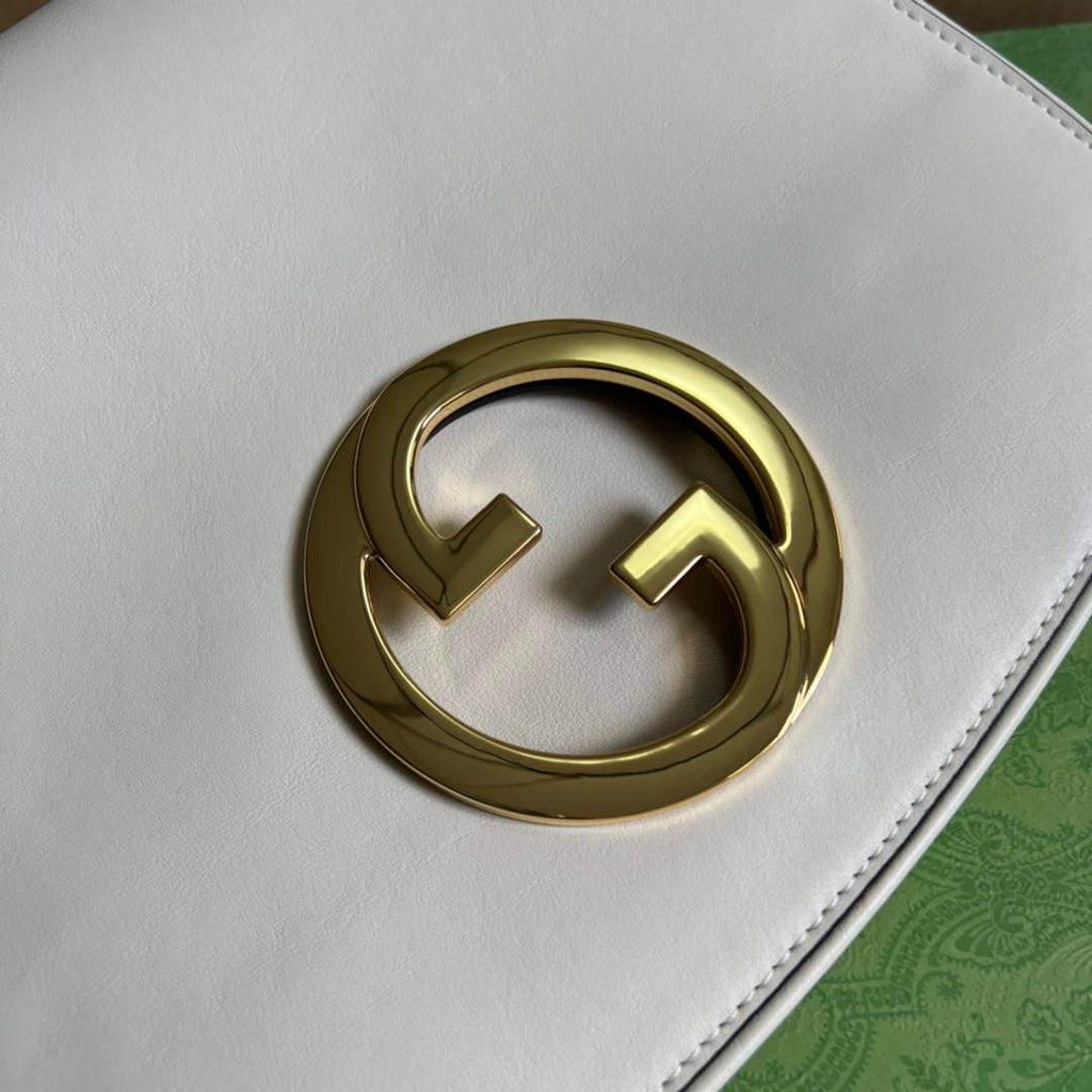 Gucci 699210 Blondie medium bag white leather