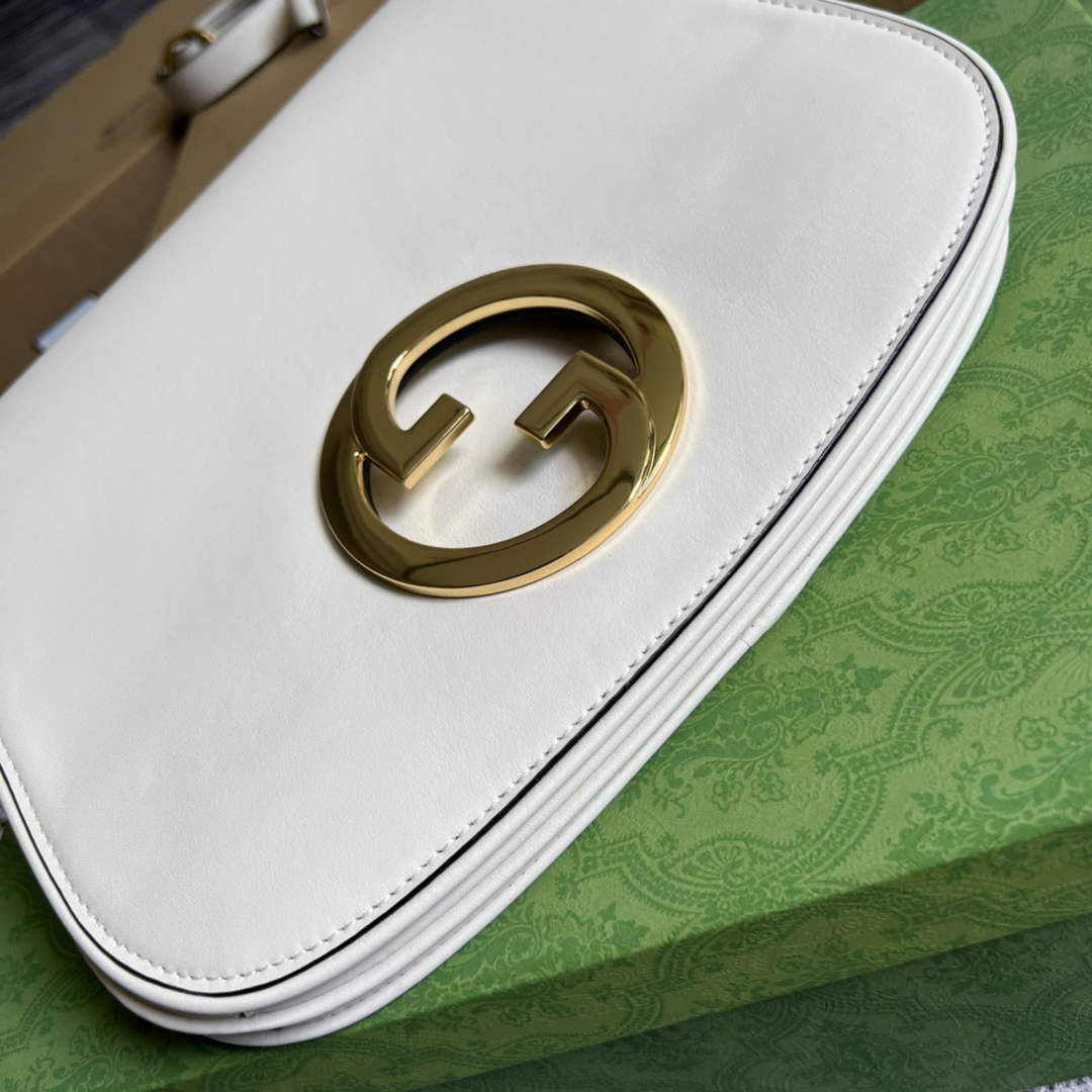 Gucci 699210 Blondie medium bag white leather