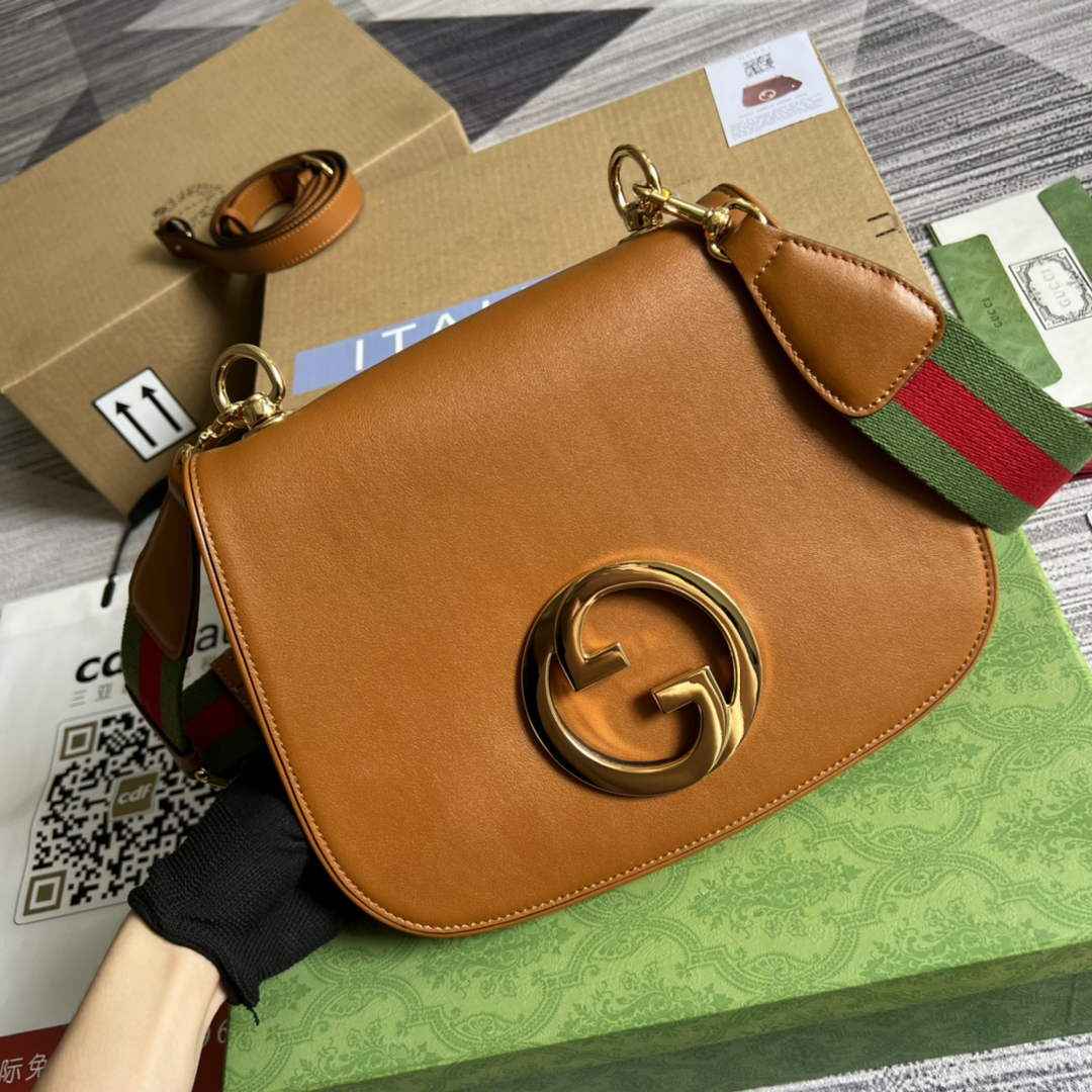 Gucci 699210 Blondie medium bag Brown leather