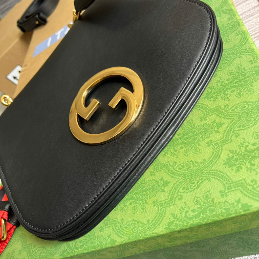 Gucci 699210 Blondie medium bag black leather