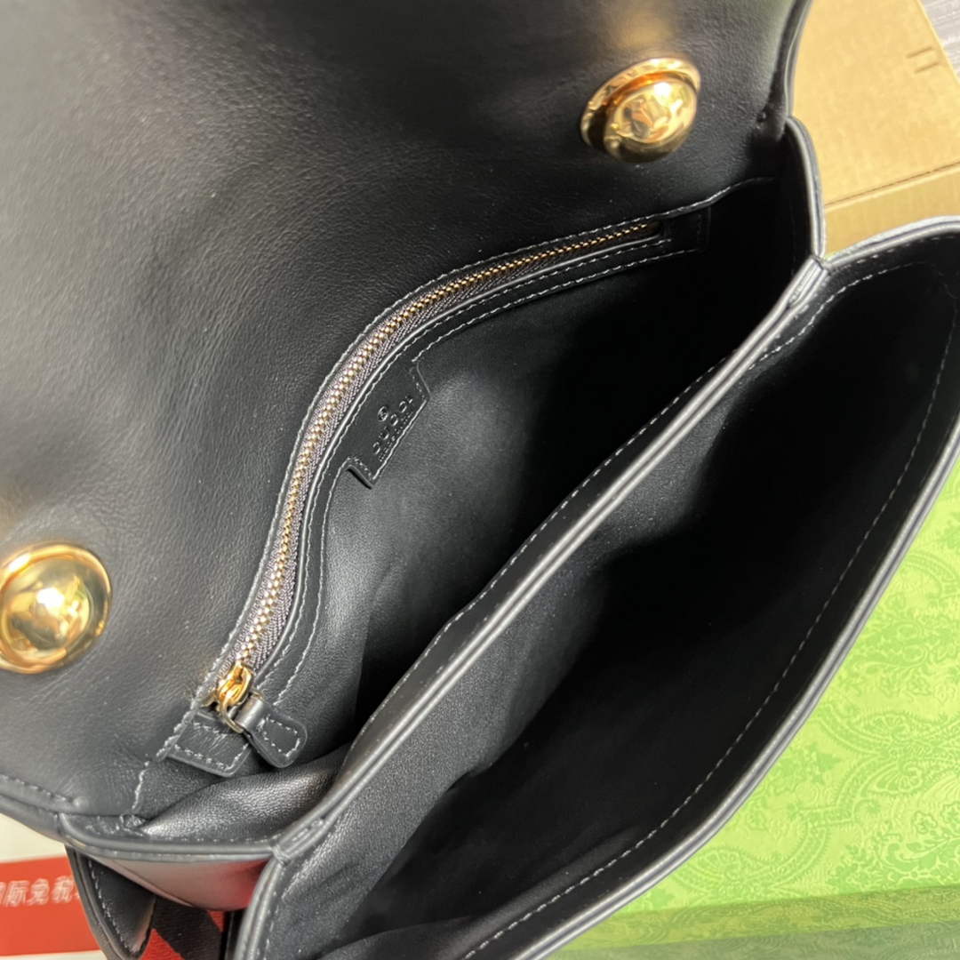 Gucci 699210 Blondie medium bag black leather