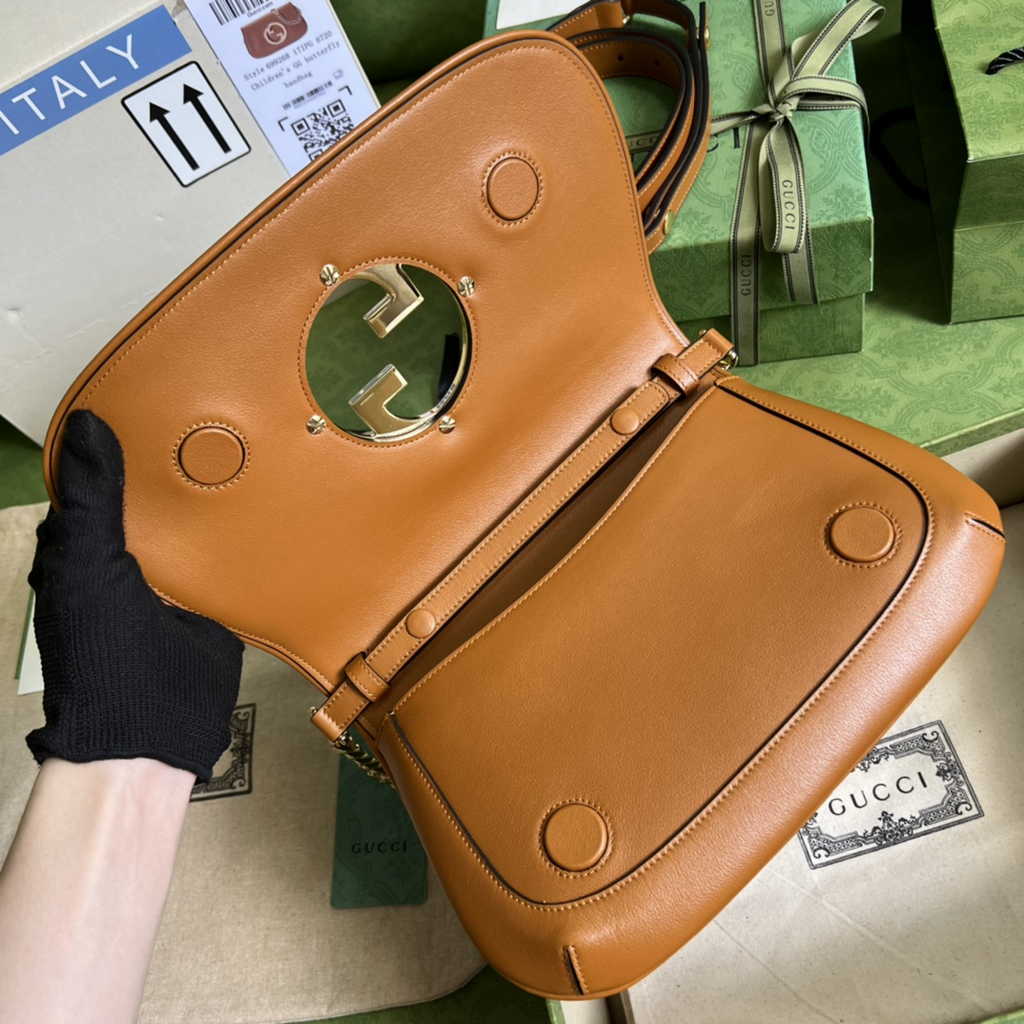 Gucci 699268 Blondie shoulder bag tan leather