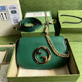 Gucci 699268 Blondie shoulder bag green leather