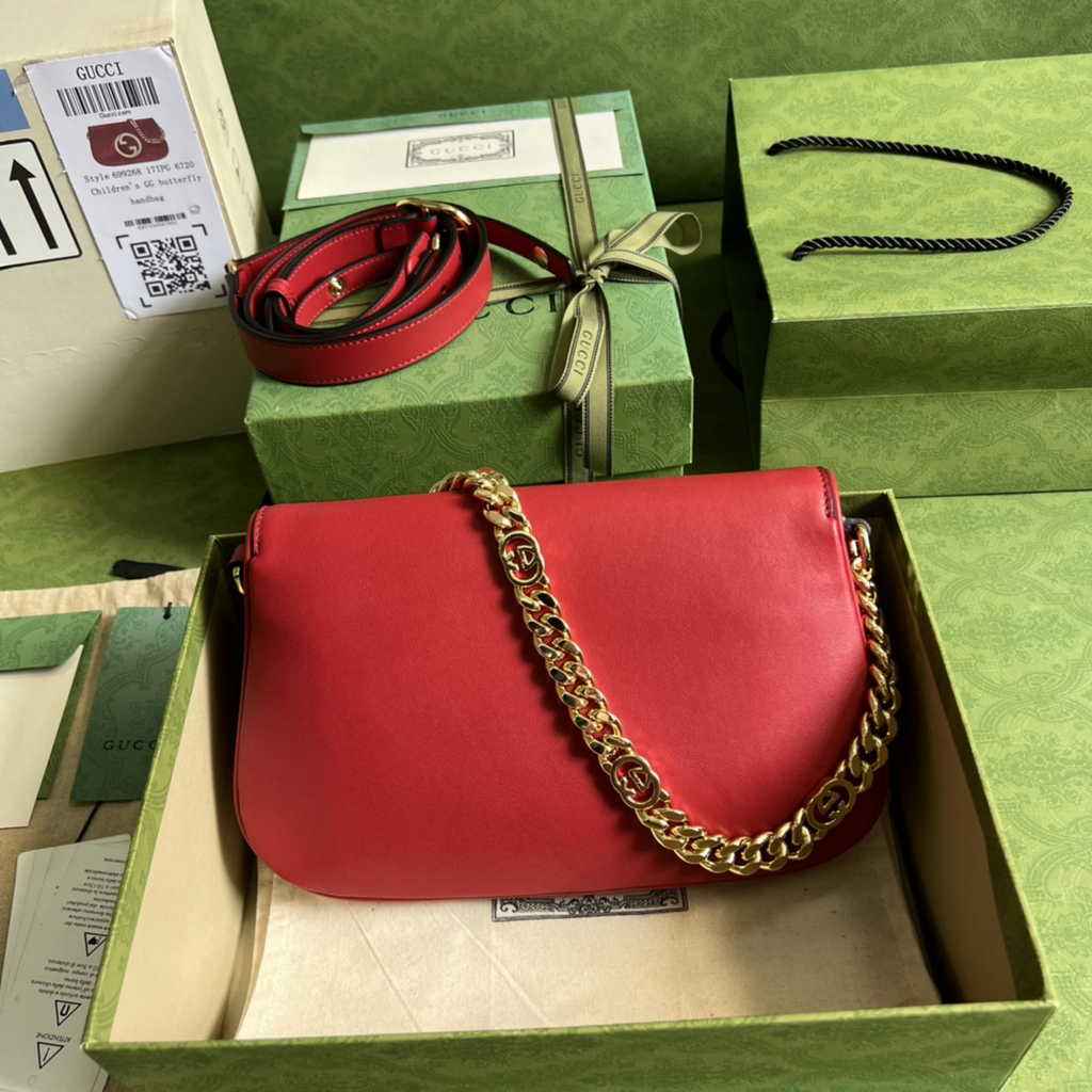 Gucci 699268 Blondie shoulder bag red leather