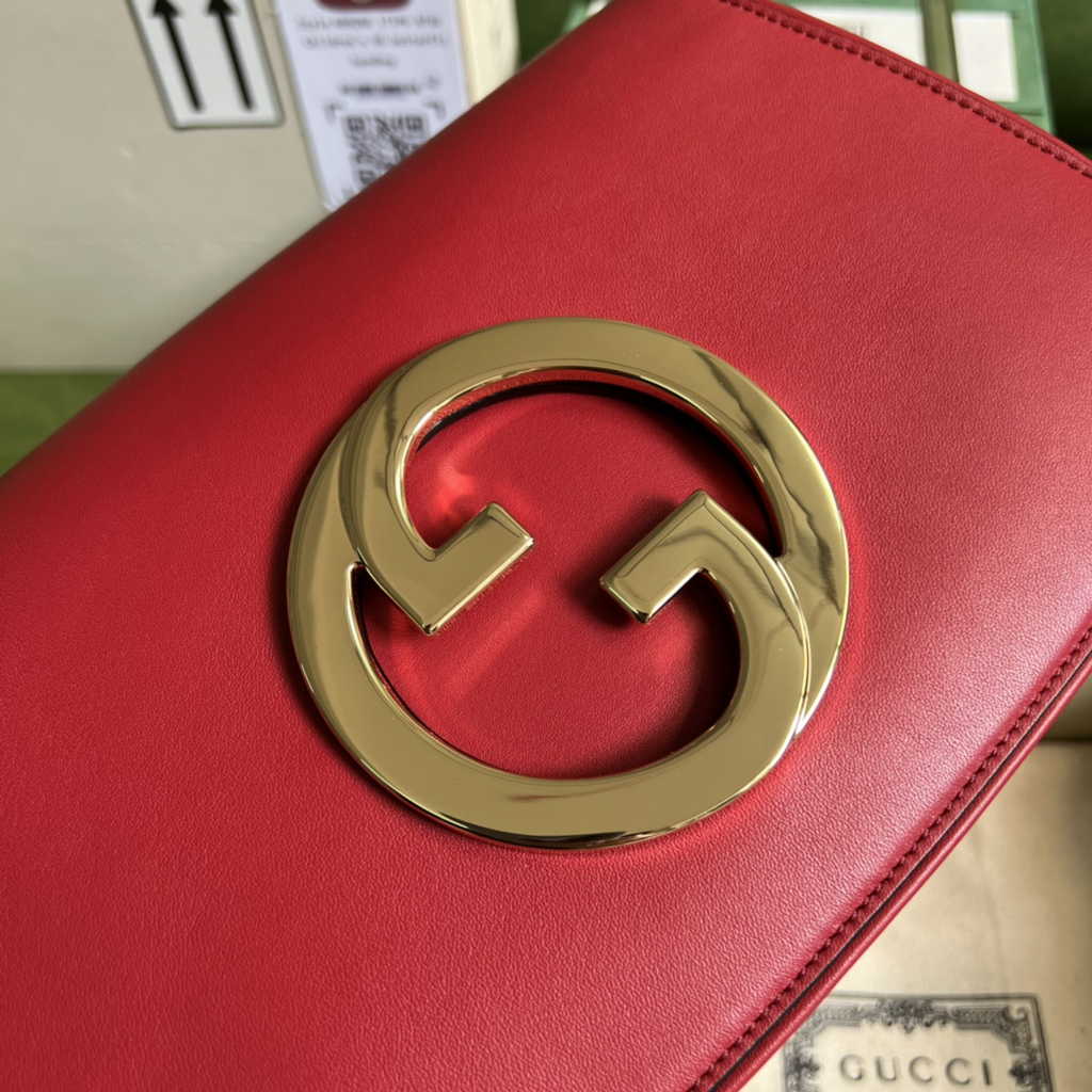 Gucci 699268 Blondie shoulder bag red leather