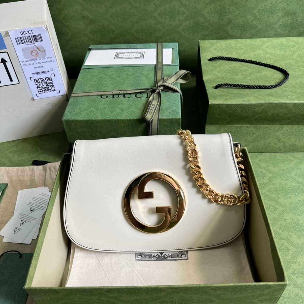 Gucci 699268 Blondie shoulder bag beige leather