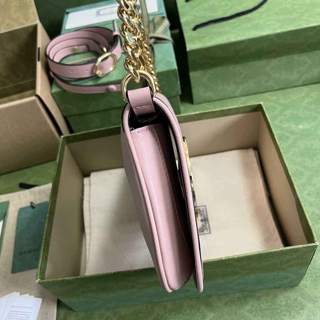 Gucci 699268 Blondie shoulder bag Pink leather