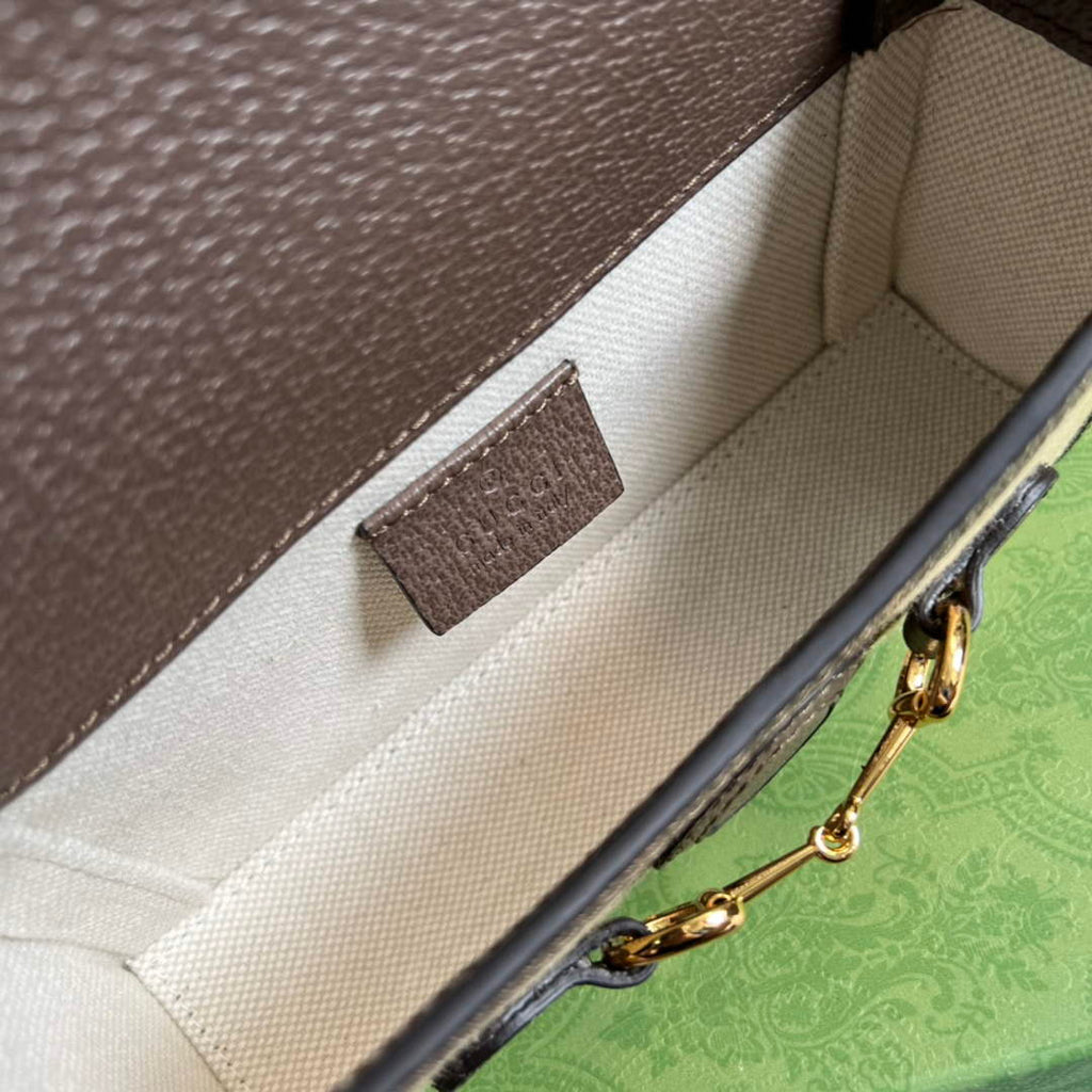 Gucci ‎699296 Horsebit 1955 mini bag brown GG Supreme