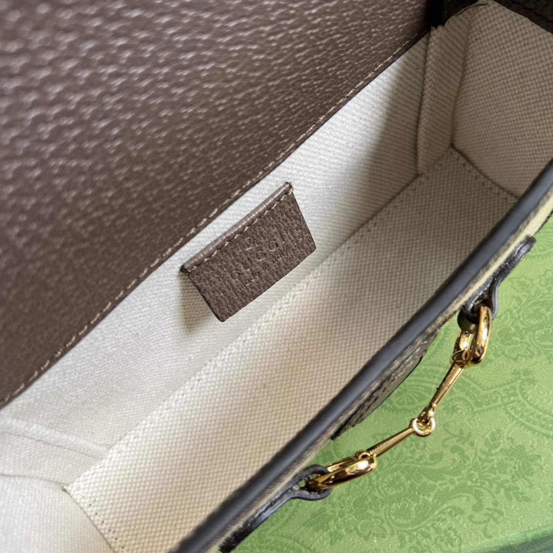 Gucci ‎699296 Horsebit 1955 mini bag brown GG Supreme