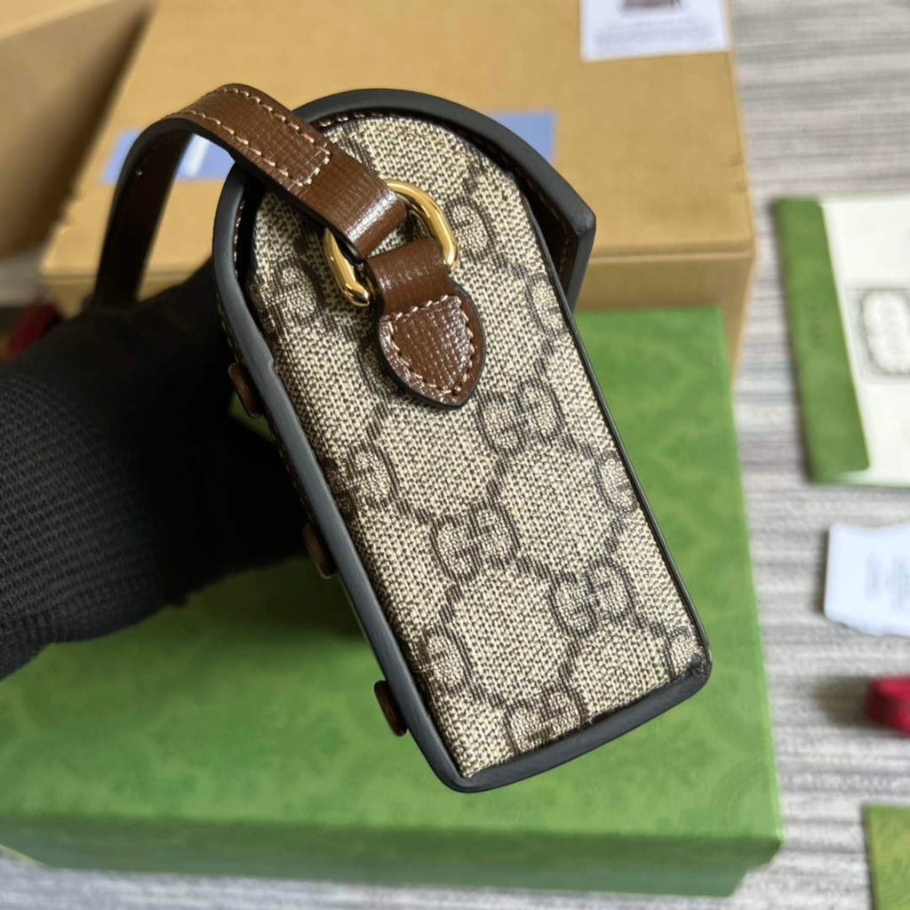 Gucci ‎699296 Horsebit 1955 mini bag Beige GG Supreme