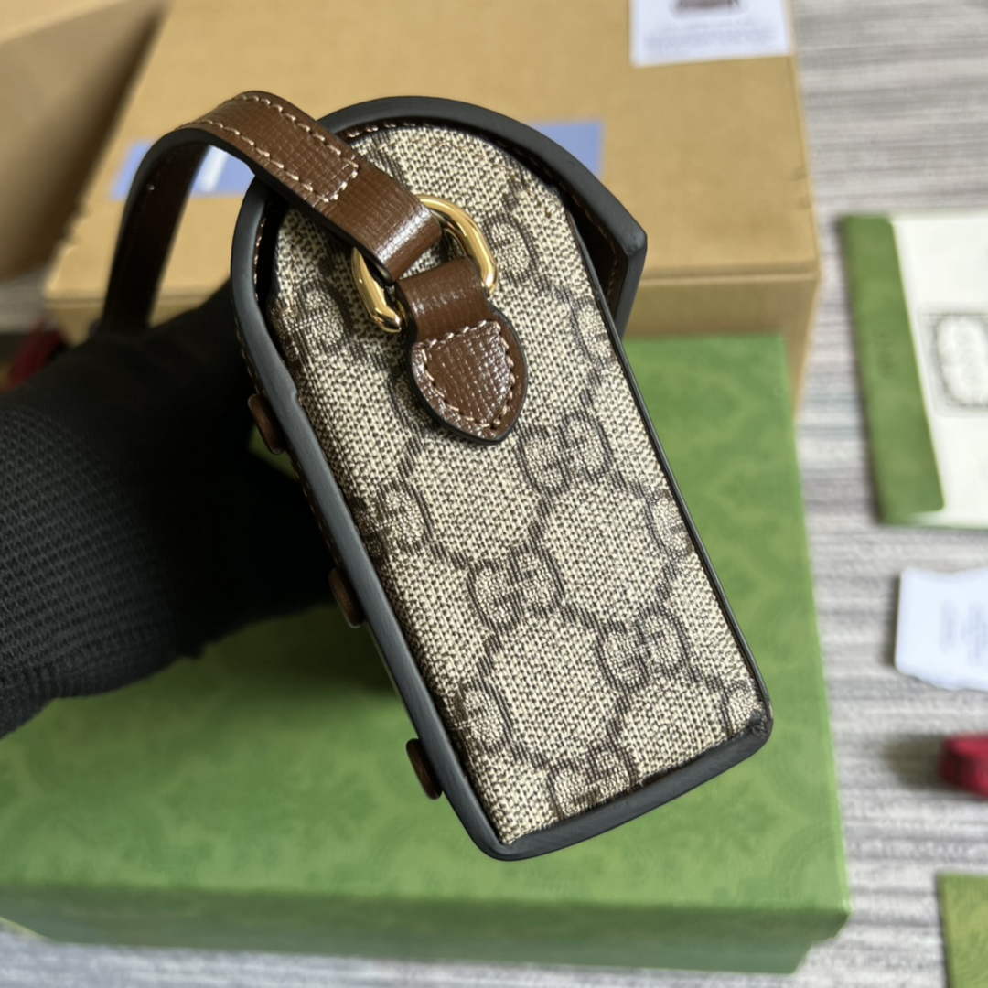Gucci ‎699296 Horsebit 1955 mini bag Beige GG Supreme