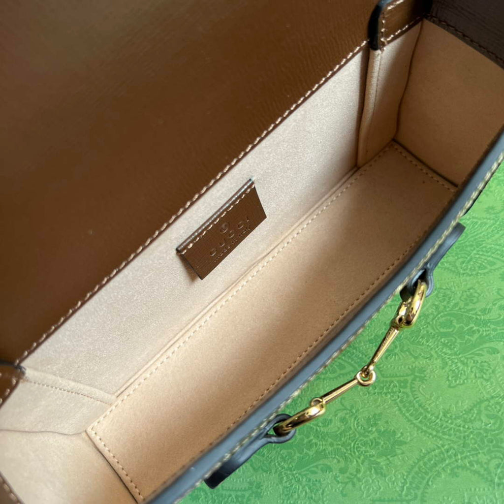 Gucci ‎699296 Horsebit 1955 mini bag Beige GG Supreme