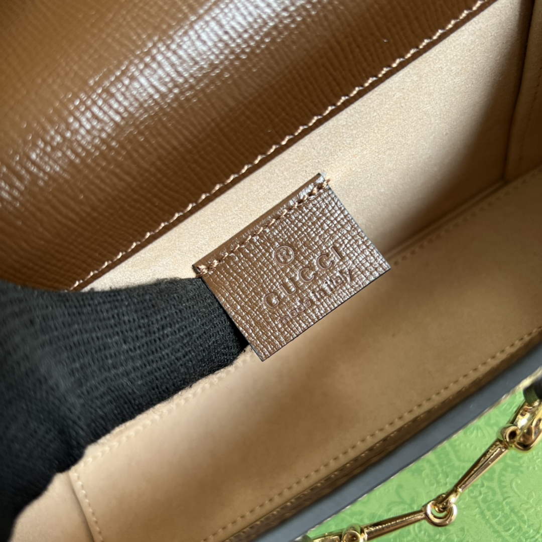Gucci ‎699296 Horsebit 1955 mini bag Beige GG Supreme