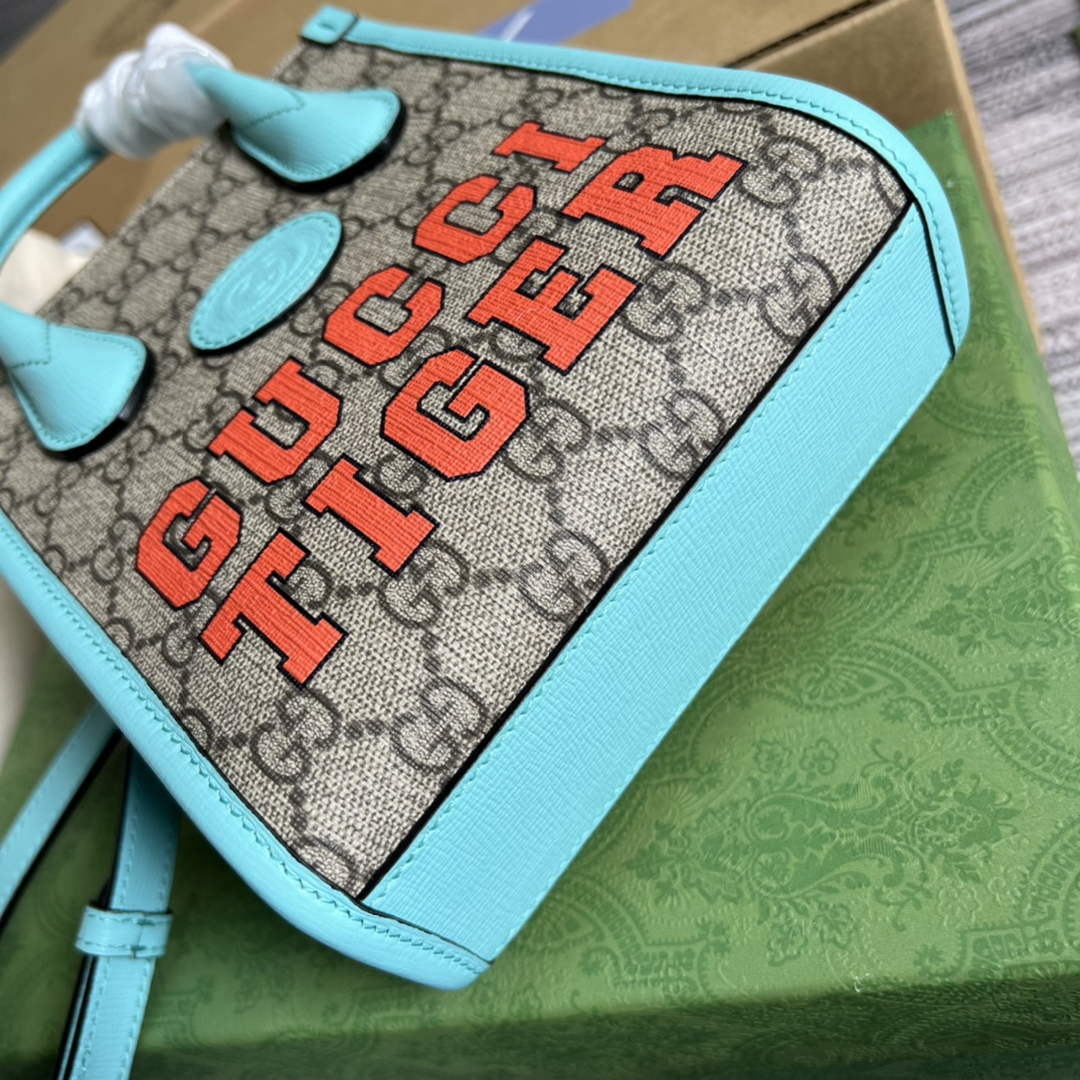 Gucci ‎‎‎699406 Jumbo GG mini tote bag blue