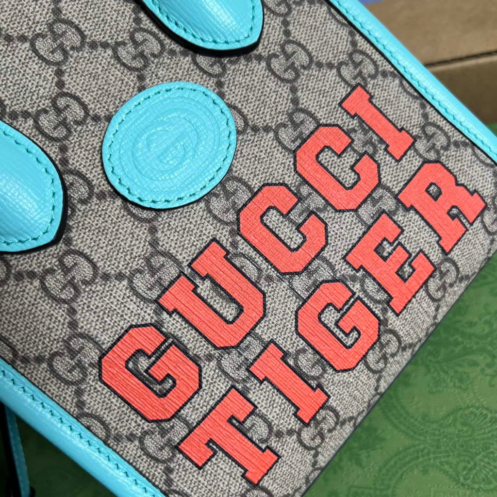 Gucci ‎‎‎699406 Jumbo GG mini tote bag blue