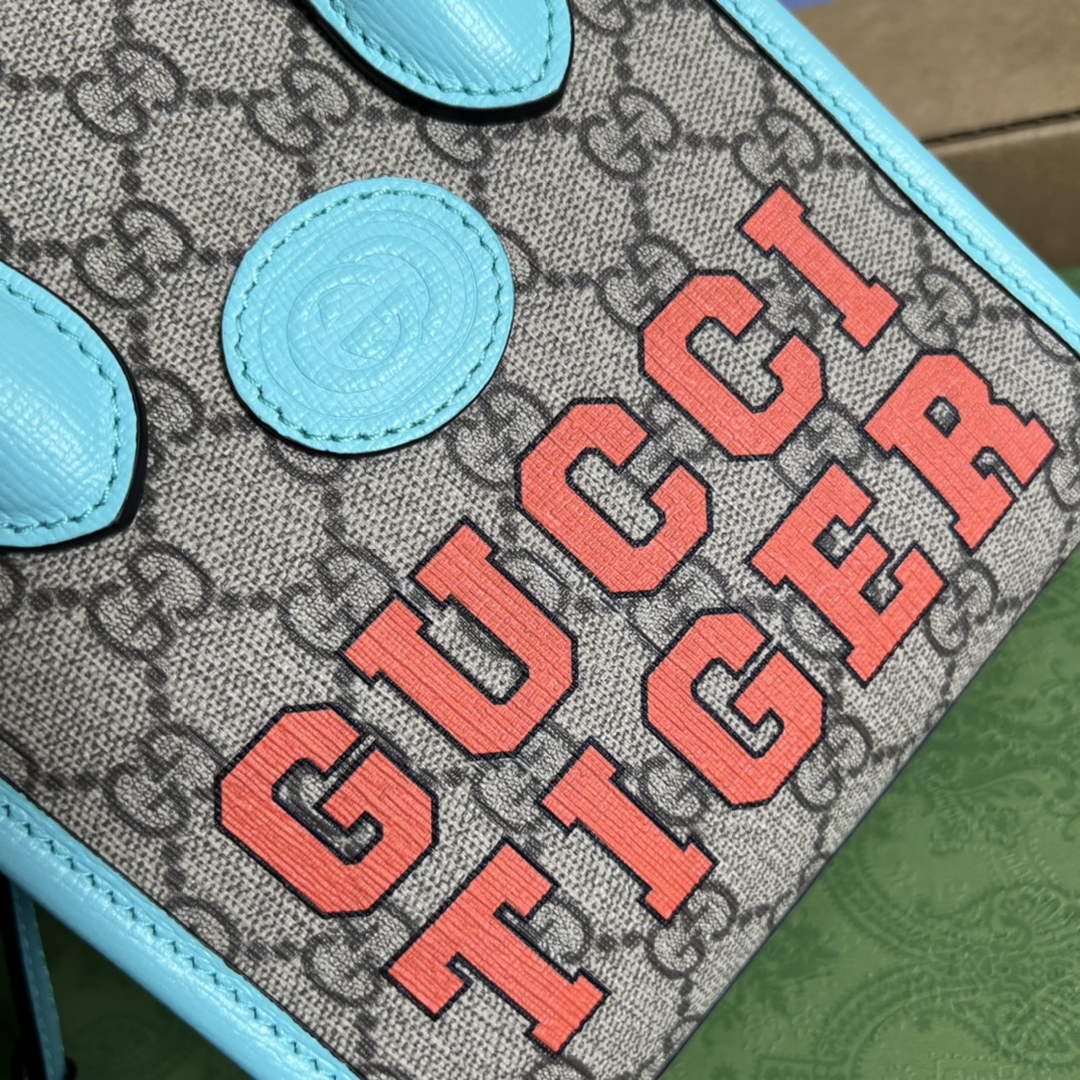 Gucci ‎‎‎699406 Jumbo GG mini tote bag blue