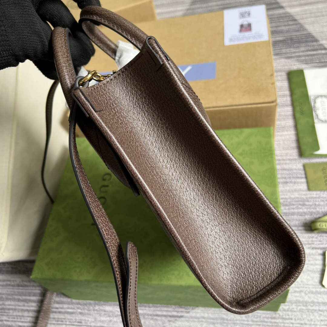 Gucci ‎‎‎699406 Jumbo GG mini tote bag brown leather