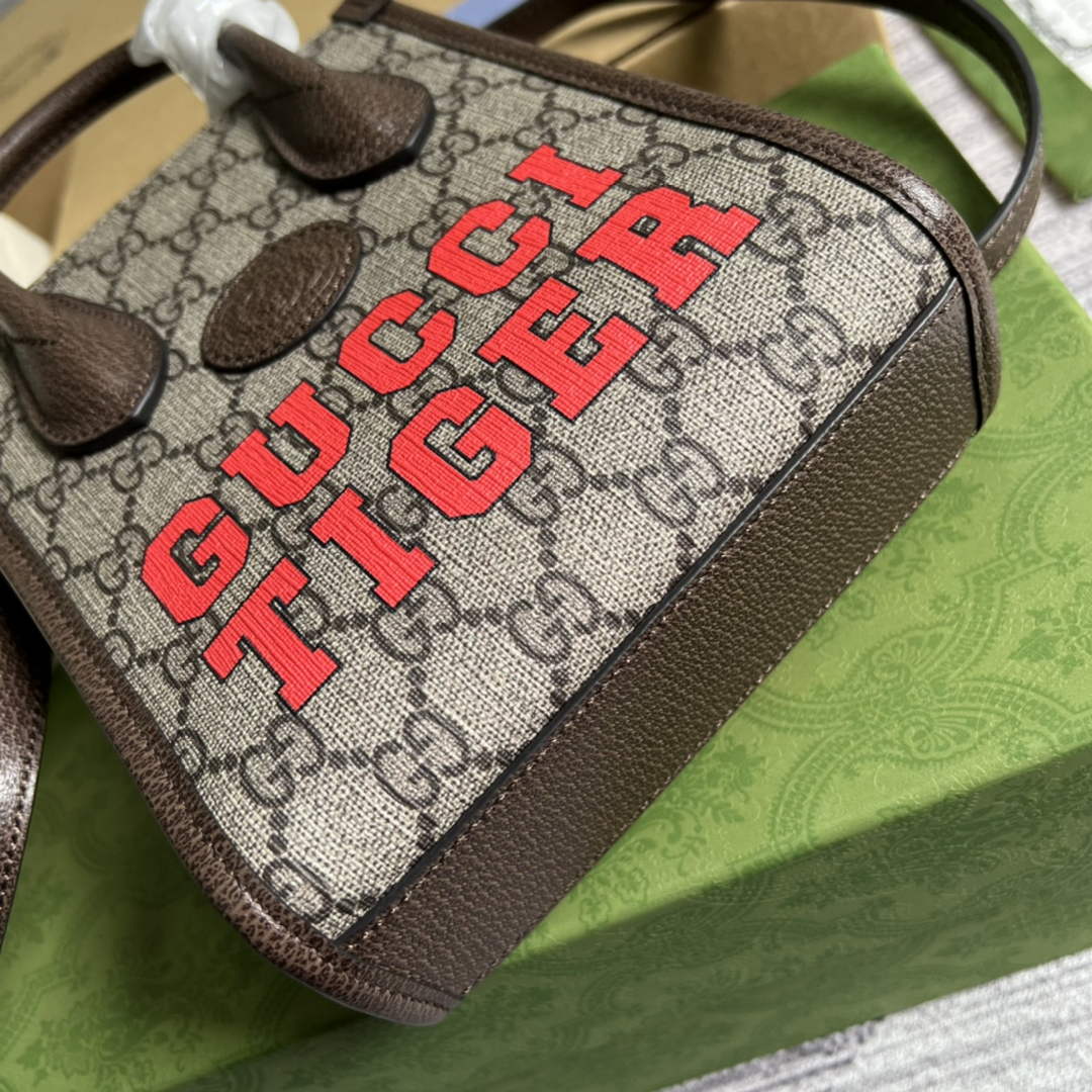 Gucci ‎‎‎699406 Jumbo GG mini tote bag brown leather