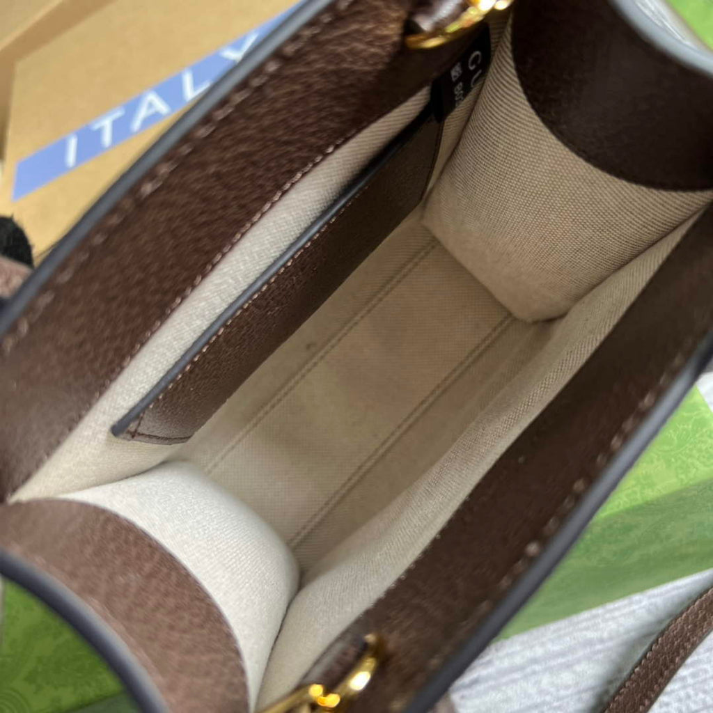 Gucci ‎‎‎699406 Jumbo GG mini tote bag brown leather