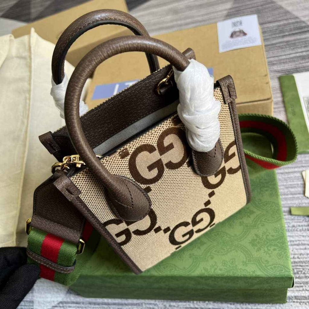 Gucci ‎‎‎699406 Jumbo GG mini tote bag brown