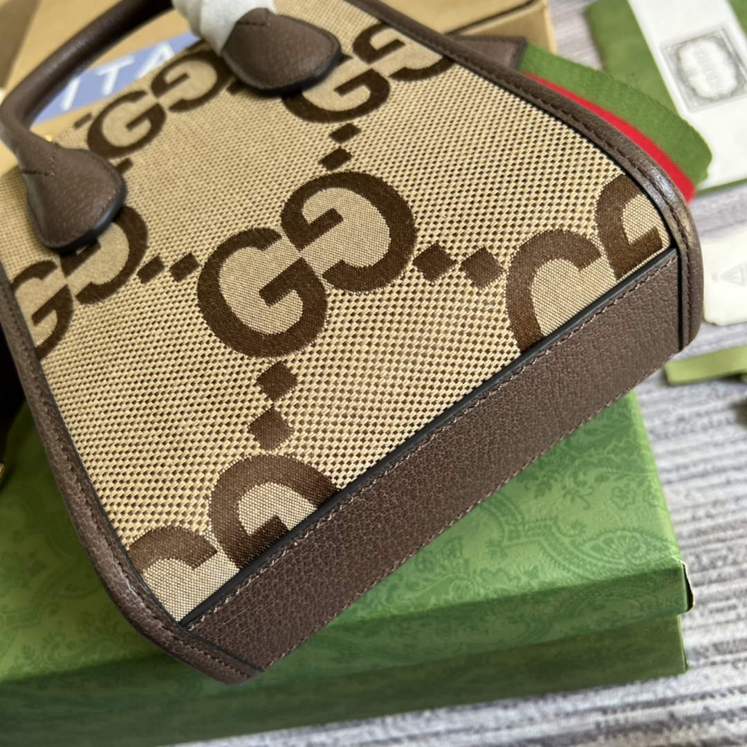 Gucci ‎‎‎699406 Jumbo GG mini tote bag brown