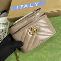 Gucci ‎‎699515 GG Marmont mini top handle bag light pink leather