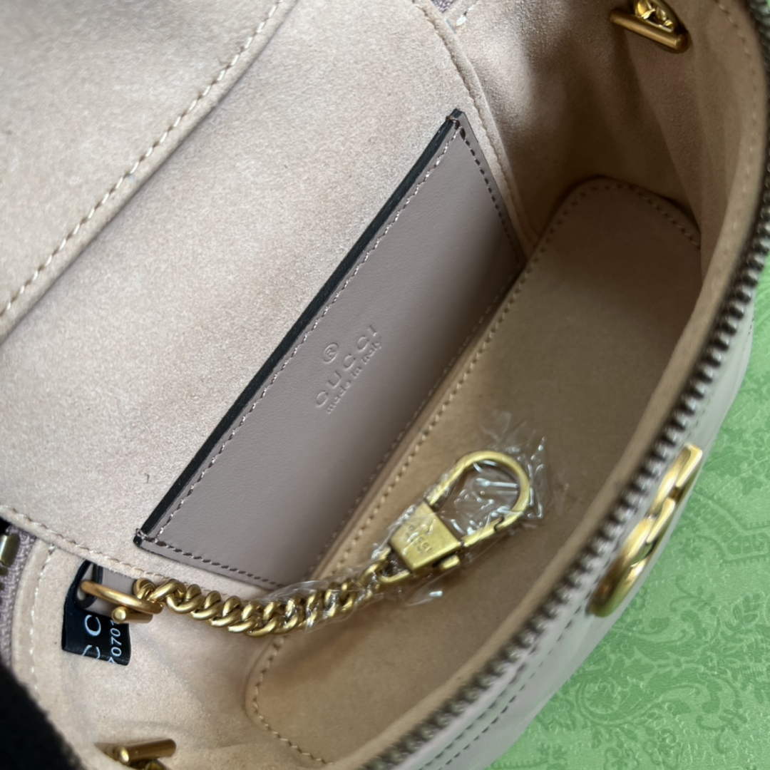 Gucci ‎‎699515 GG Marmont mini top handle bag light pink leather