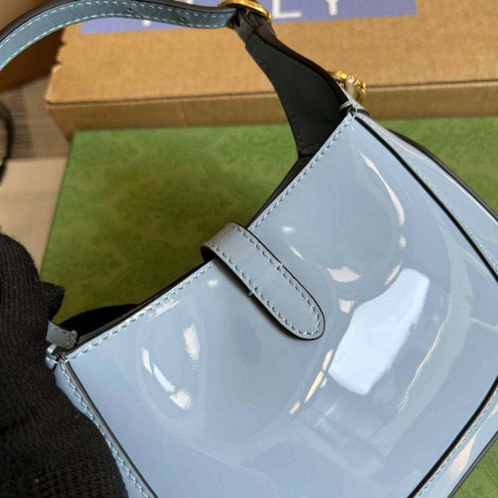 Gucci 699651 ‎Jackie 1961 mini shoulder bag Blue patent leather